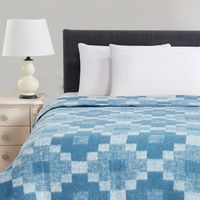 Frazada Jacquard Celeste 1.5 Plazas