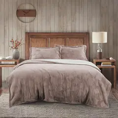 ILLUSIONS - Cobertor Embossed Plum 1.5 Plazas