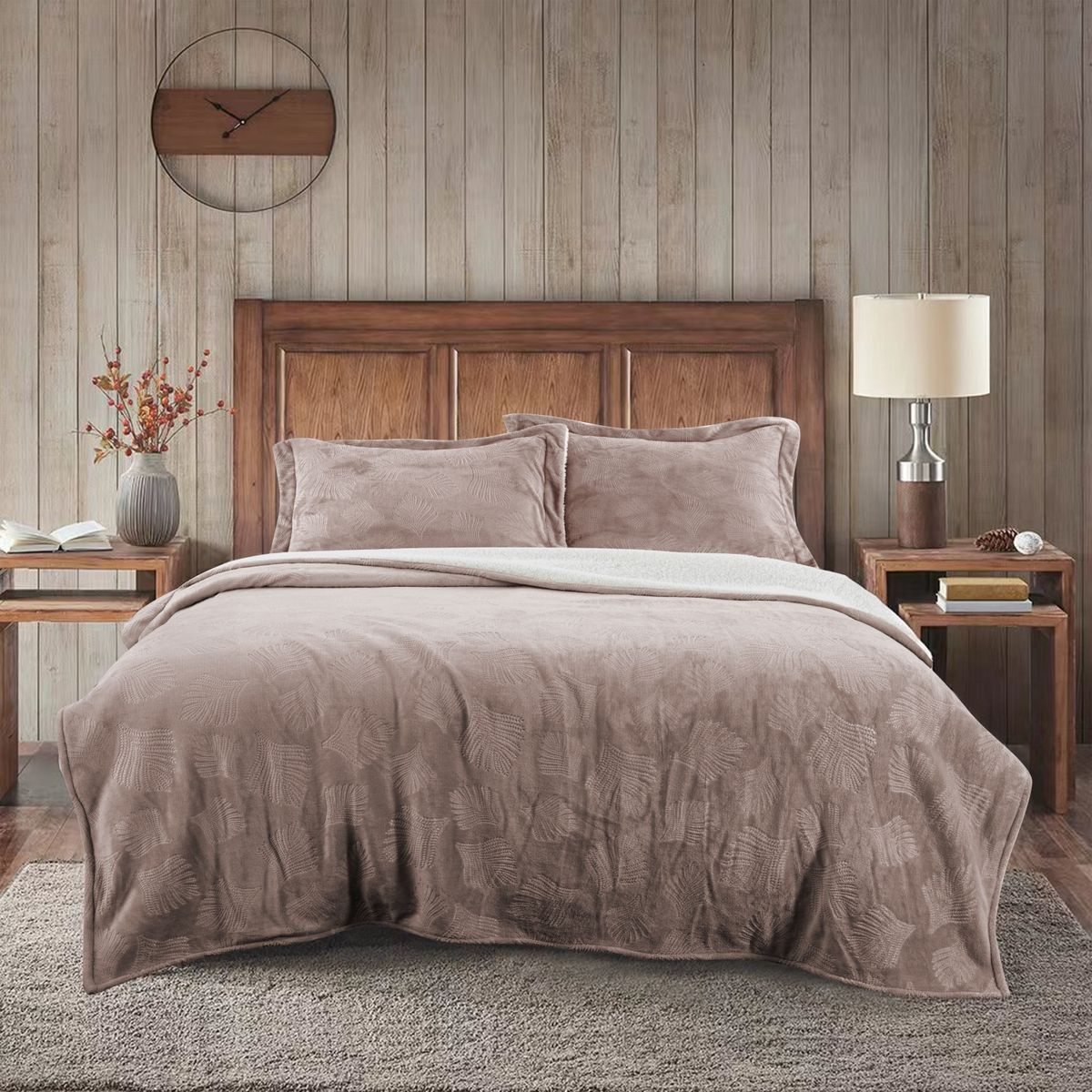 ILLUSIONS - Cobertor Embossed Plum 2 Plazas Illusions