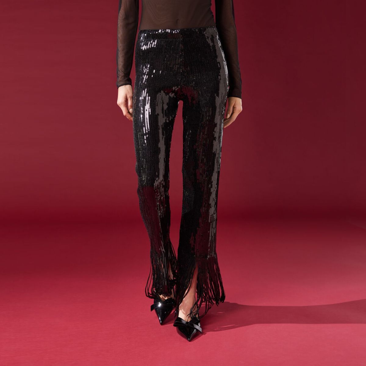 CALZEDONIA - Leggins Flare con Lentejuelas Mujer Calzedonia