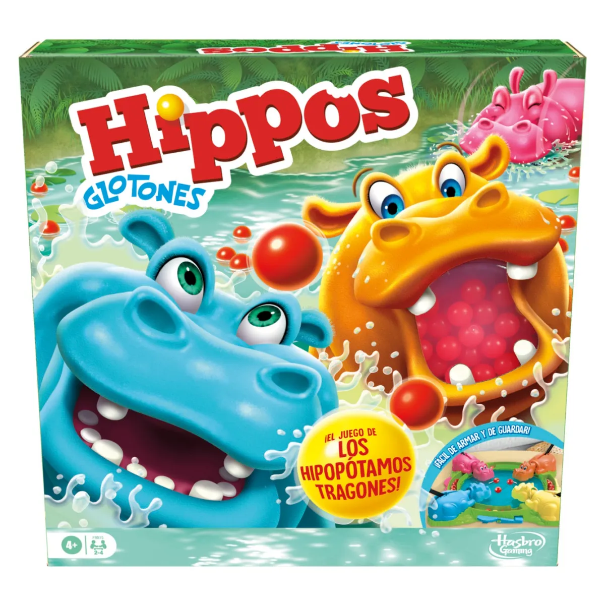 GENERICO - Juego de Mesa Hippos Glotones Hasbro Gaming