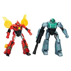 TRANSFORMERS - Figura De Acción Earthspark Cyber-Combiner Terran Twitch Y Robby Malto