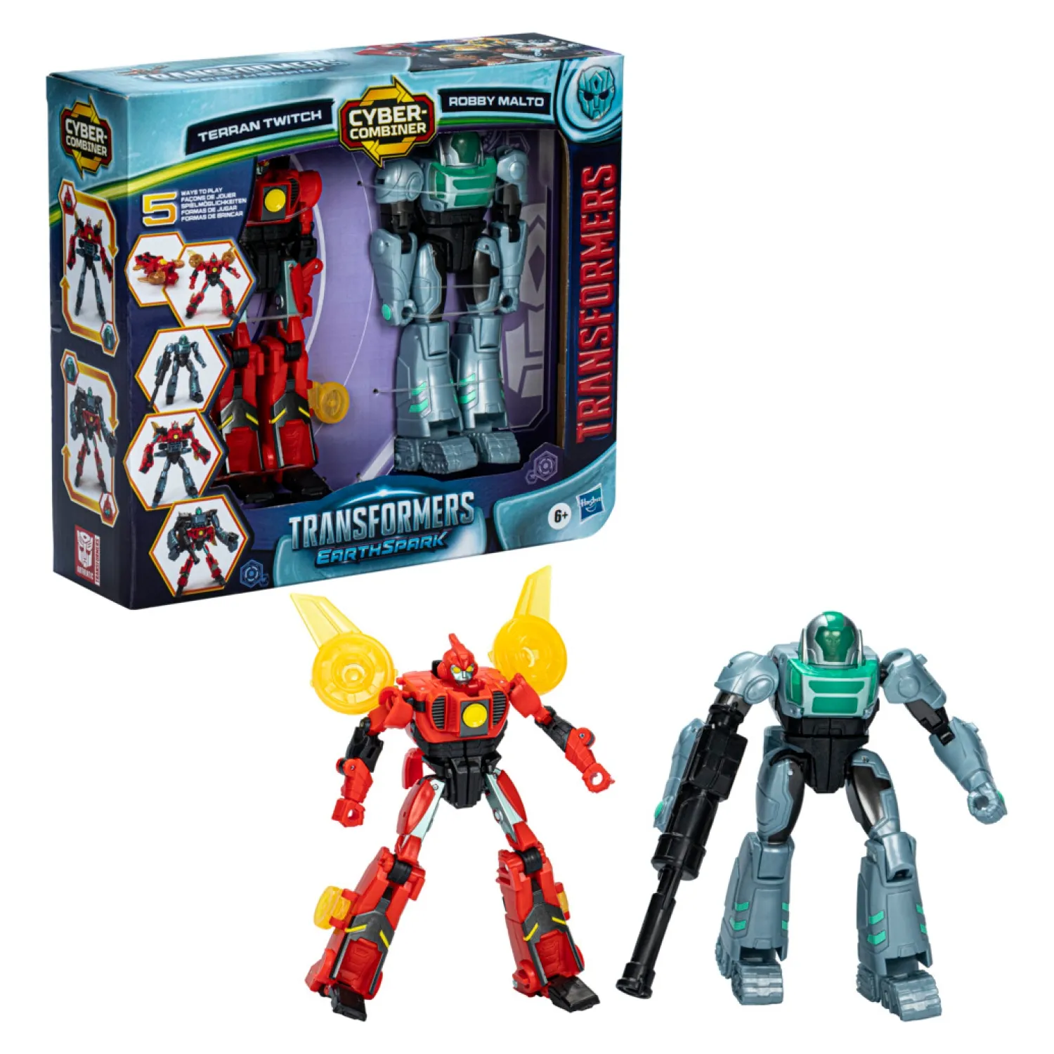 TRANSFORMERS Figura De Acción Earthspark Cyber-Combiner Terran