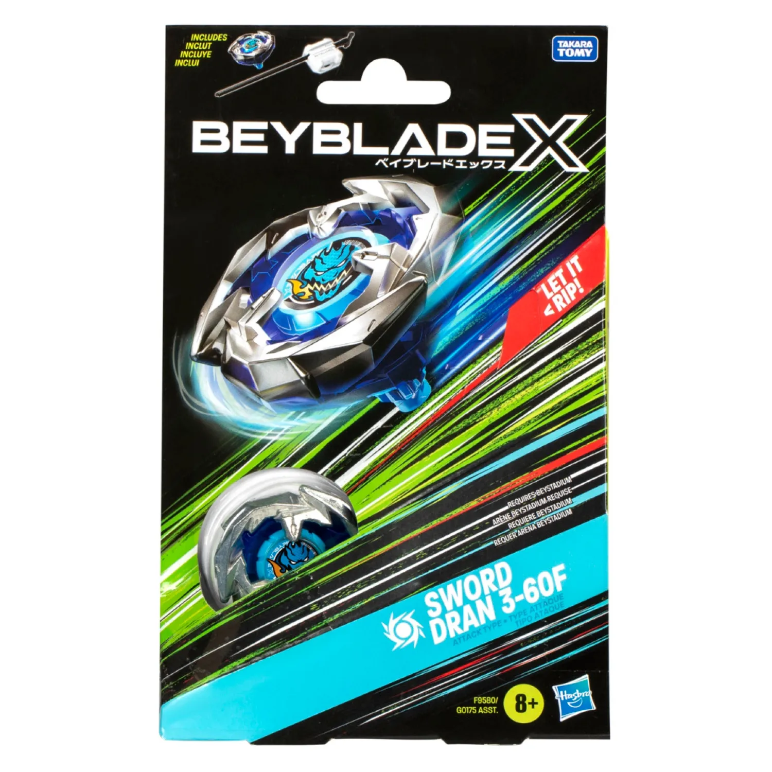 BEYBLADE Trompo X Kit Inicial Sword Dran 3-60F Beyblade