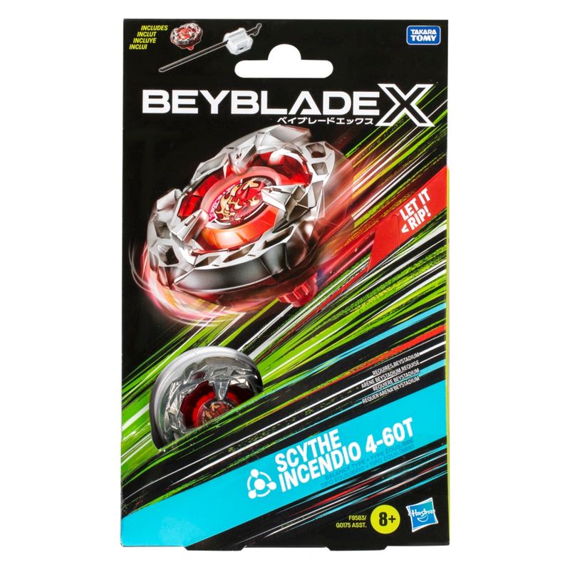 BEYBLADE - Trompo X Kit Inicial Scythe Incendio 4-60T Beyblade