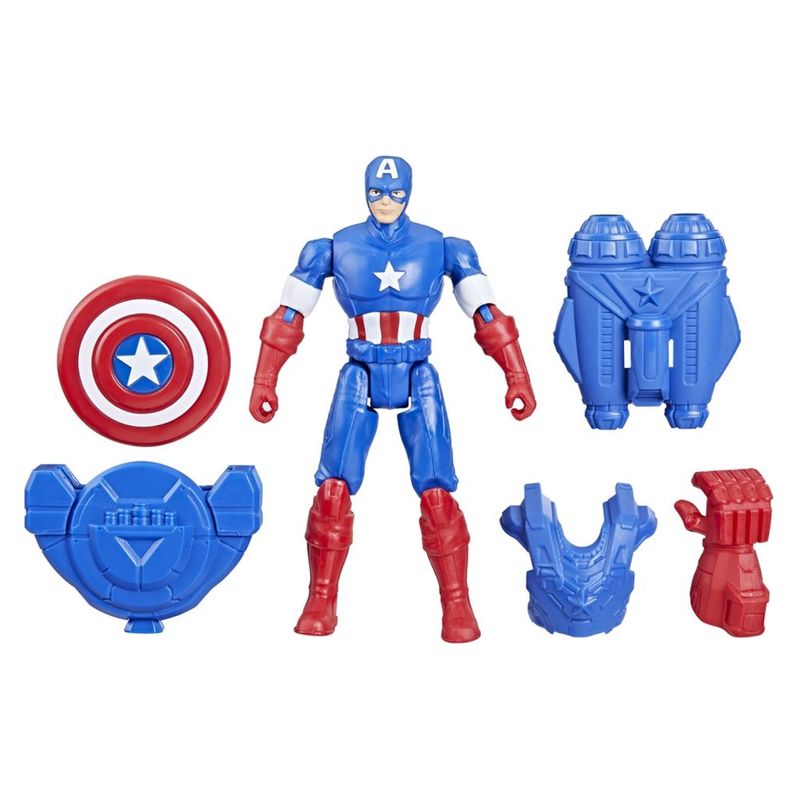 AVENGERS - Figura De Acción Epic Hero Series Capitán América Con Equipamiento De Batalla Avengers