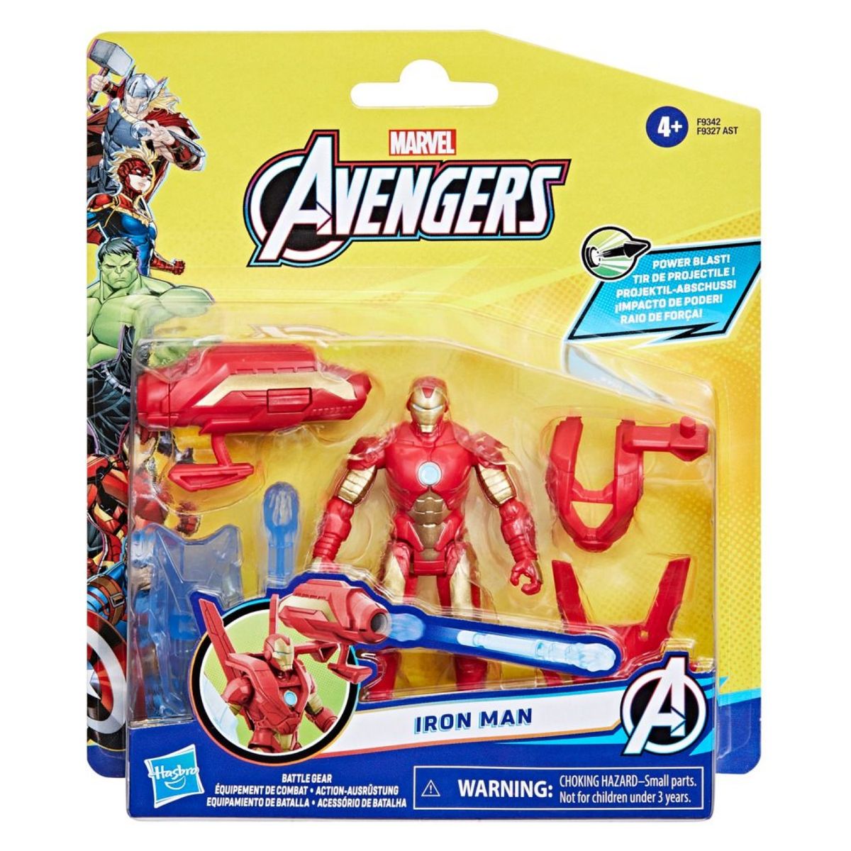 AVENGERS - Figura De Acción Epic Hero Series Iron Man Con Equipamiento De Batalla Avengers