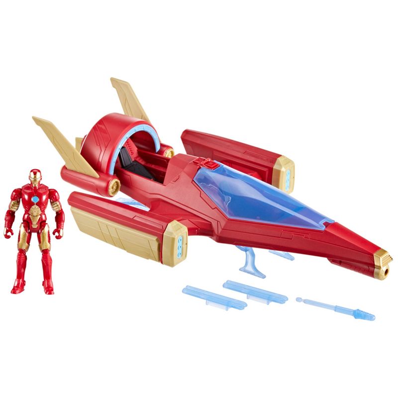 AVENGERS - Figura de Acción Marvel Epic Hero Series Iron Man Jet de Combate Avengers
