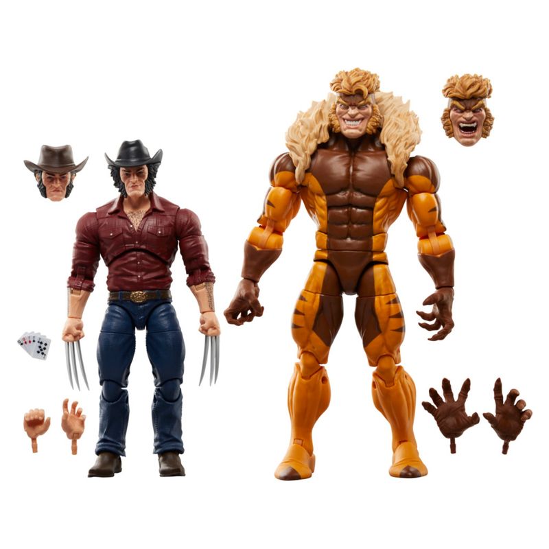 MARVEL - Figura De Acción Legends Series Wolverine Logan Vs. Dientes De Sable Marvel
