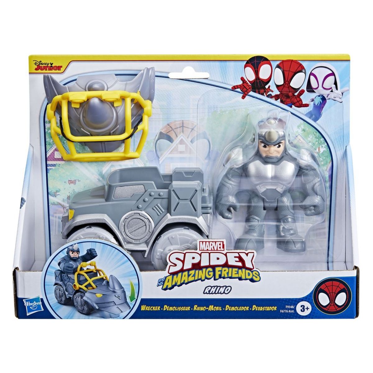 MARVEL - Figura de Acción Rhino Demoledor Spidey & His Amazing Friends Marvel