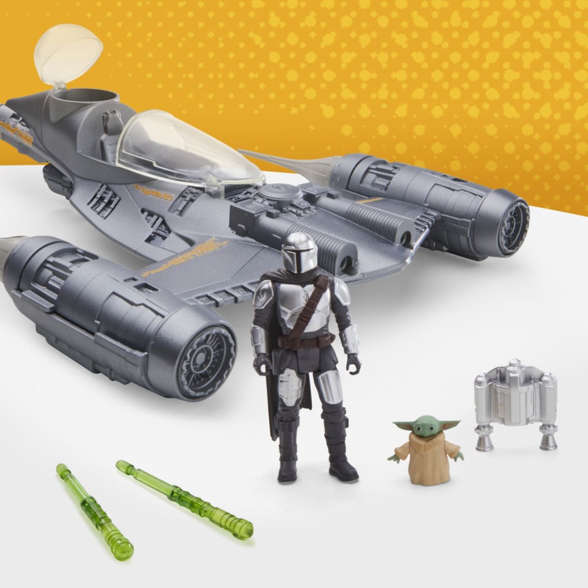 STAR WARS - Figura De Acción  Epic Hero Series The Mandalorian'S N-1 Starfighter Ship Star Wars