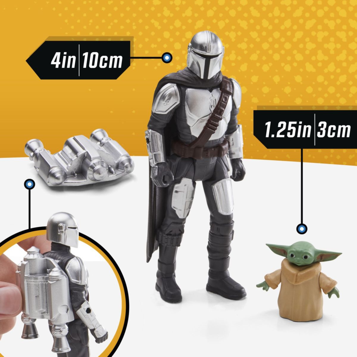 STAR WARS - Figura De Acción  Epic Hero Series The Mandalorian'S N-1 Starfighter Ship Star Wars
