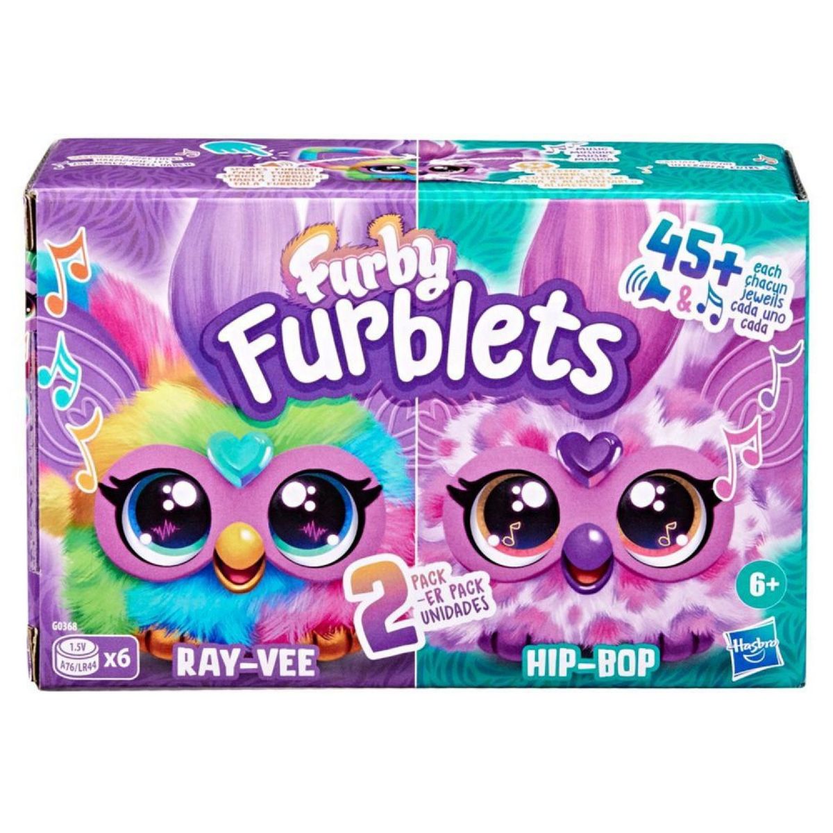 FURBY - Miniamigo Interactivo Furblets Ray-Vee Y Hip-Bop Furby