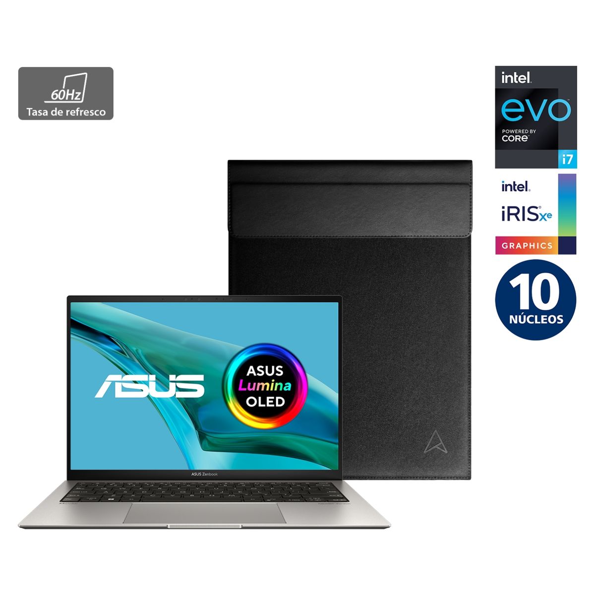 ASUS - Notebook Zenbook S 13 OLED UX5304 Intel Core I7 10 Nucleos 16GB RAM 1TB SSD 13,3" 2.8K 60Hz Asus