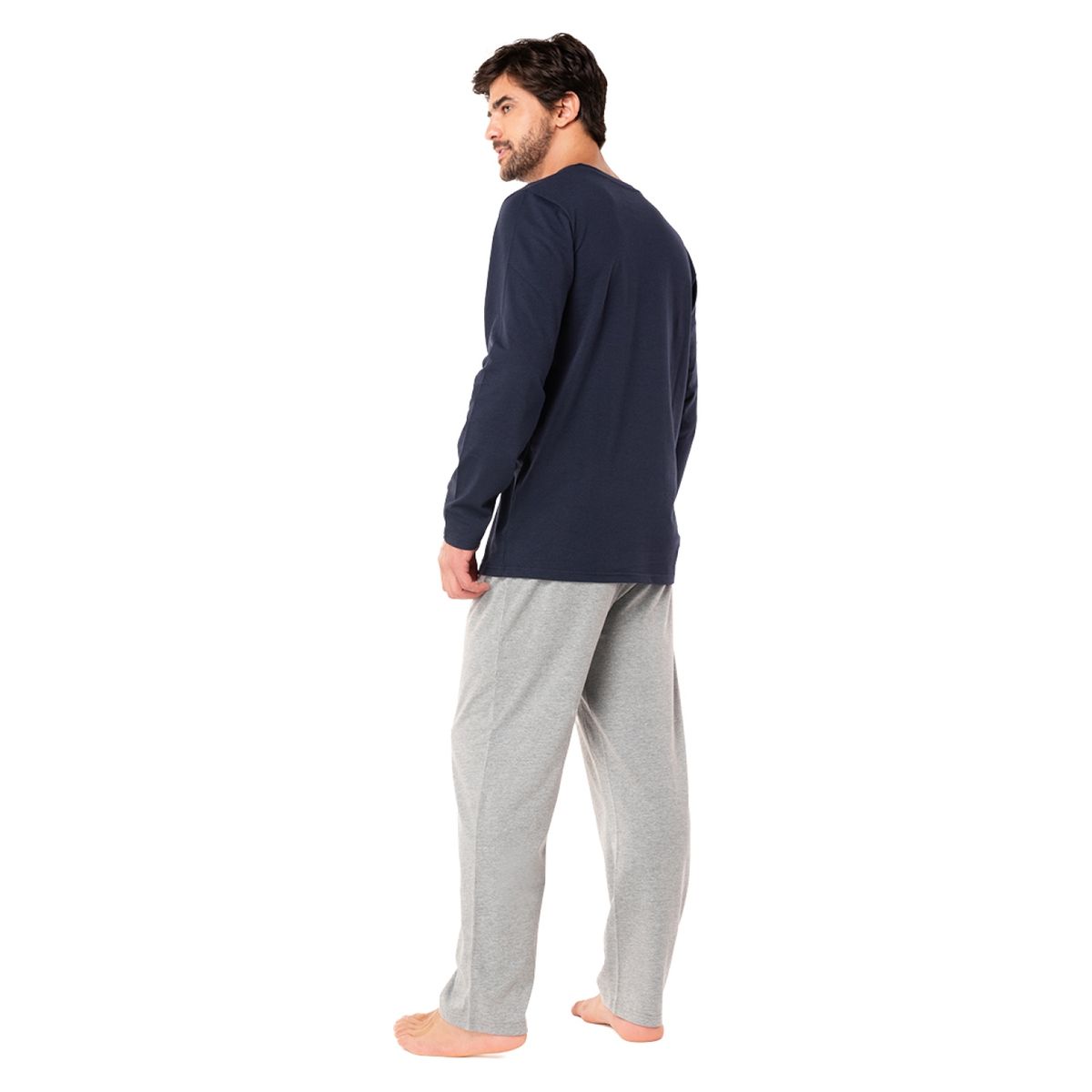 TOP - Pijama Largo Algodón Hombre Top