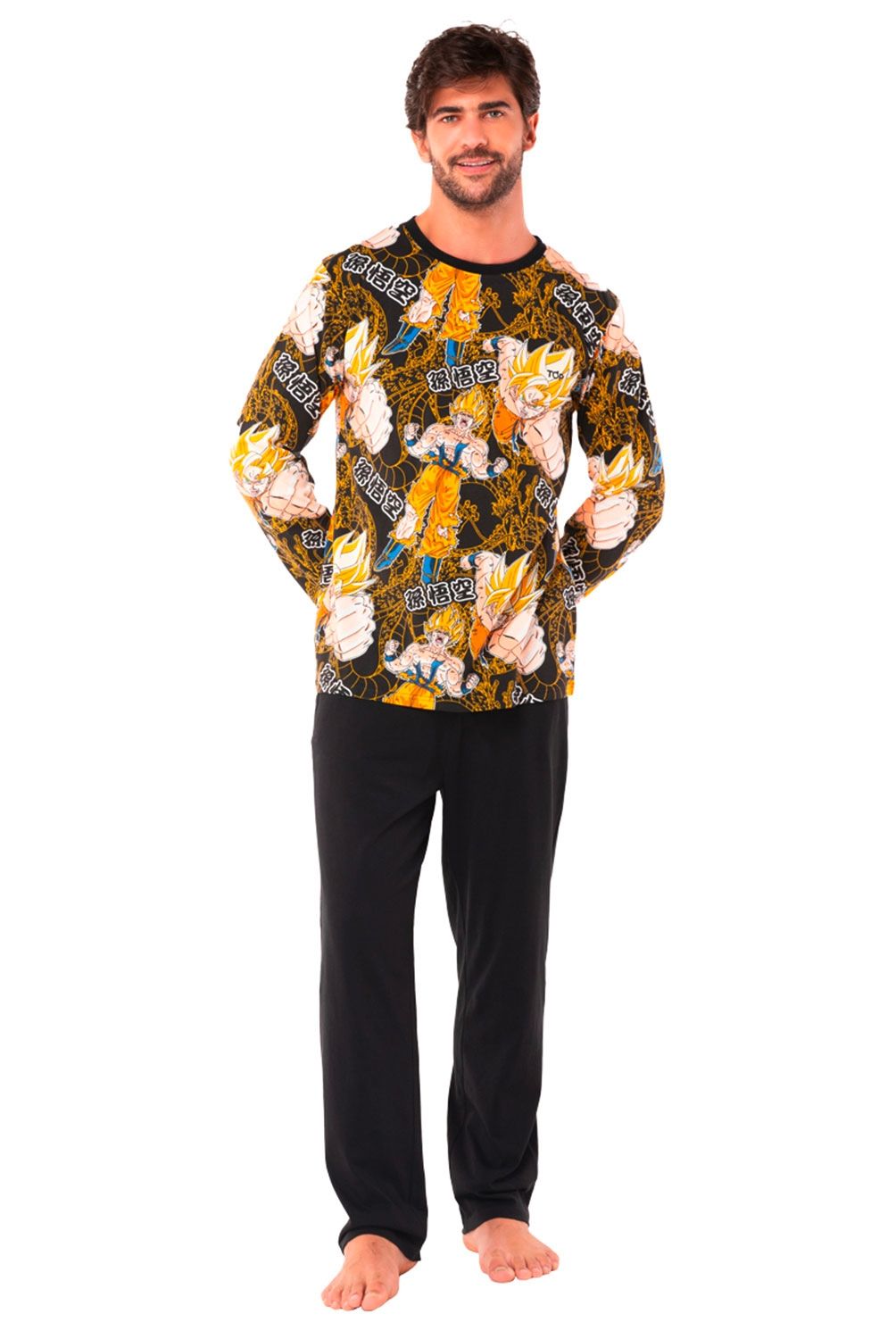 TOP - Pijama Largo Algodón Hombre Top