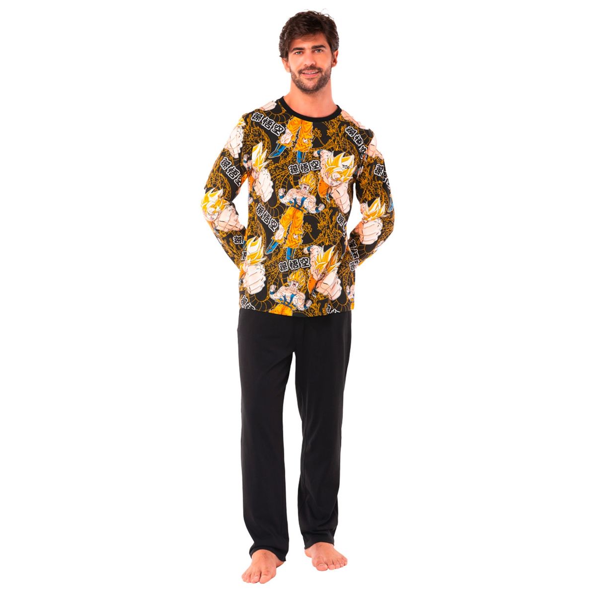 TOP - Pijama Largo Algodón Hombre Top