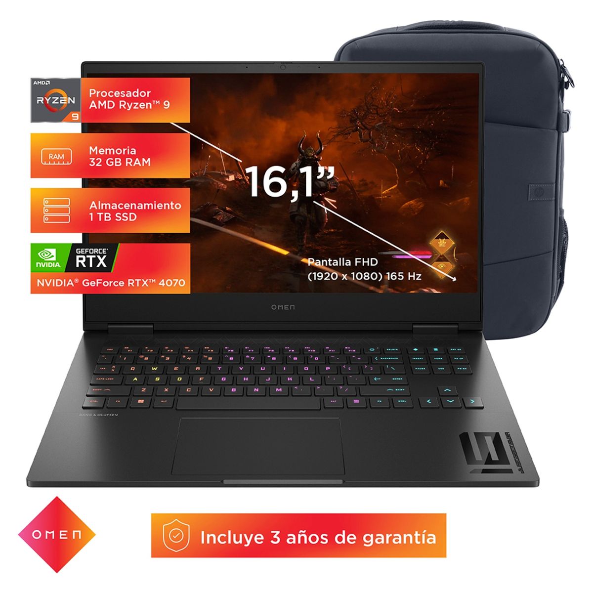 HP - Notebook NTG HP 16-xf0003la/R9/32GB/1TB/4070