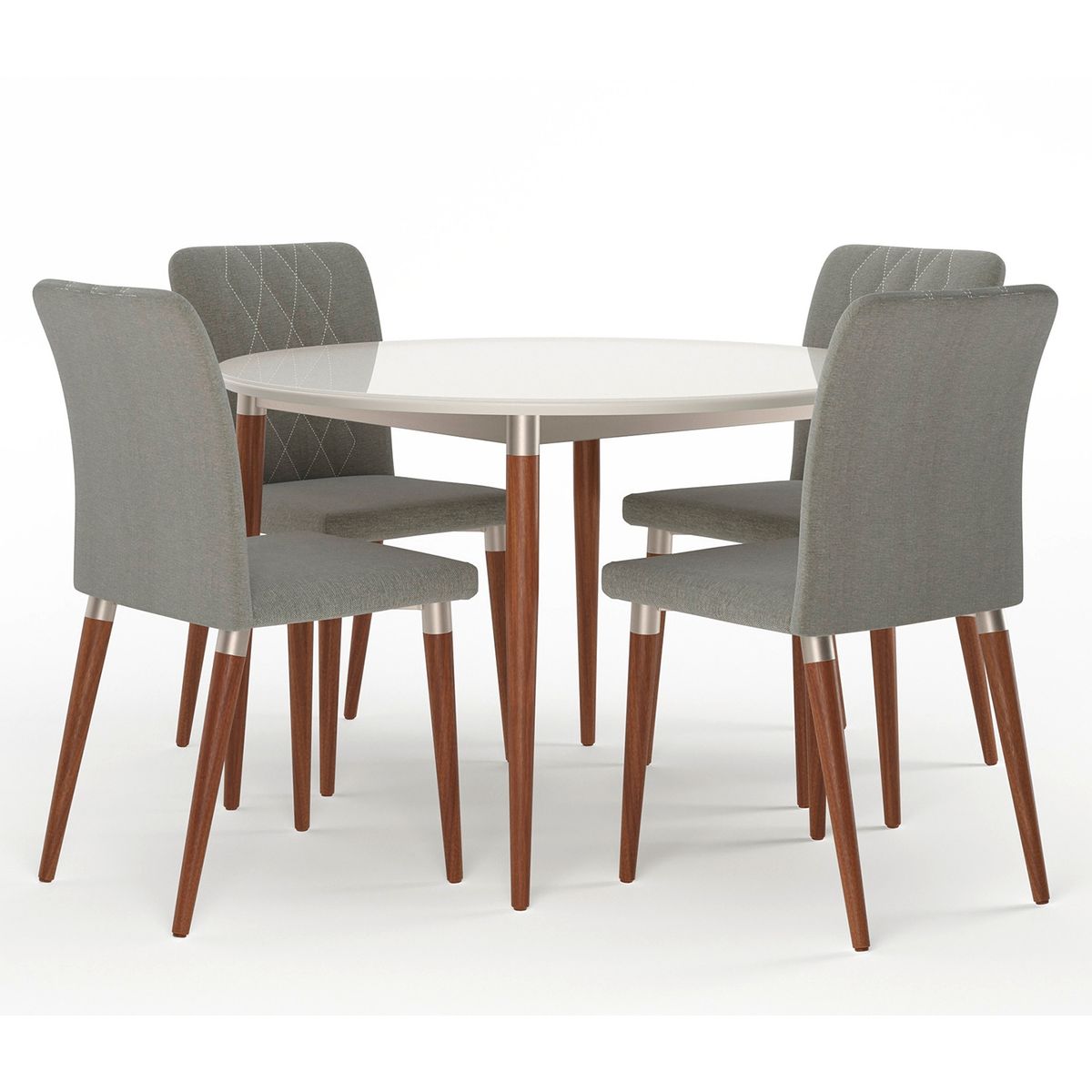 DECOCASA - Comedor Abbey 115 Red Ow + 4 Sillas Abbey Decocasa
