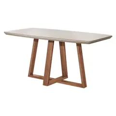 DECOCASA - Juego Comedor Bennet 1.6 Ow + 6 Sillas Alba Nat