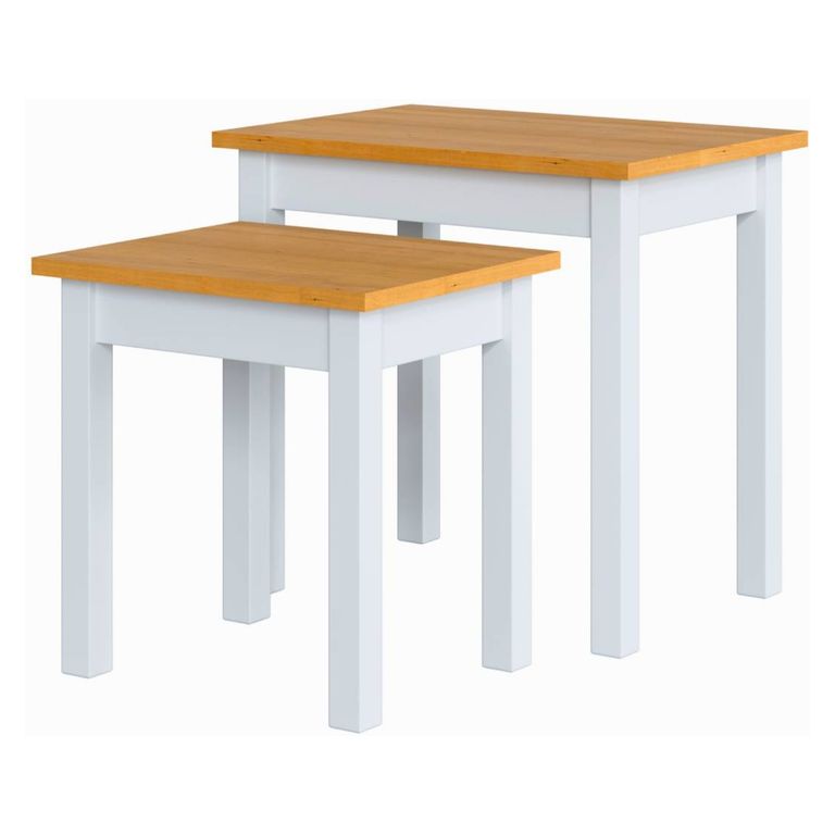 BE DESIGN Set 2 Mesas Ludlow Blanco Miel