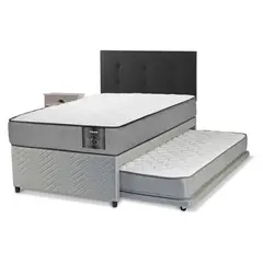 FLEX - Cama Nido Star 1 Plaza + Respaldo + 1 Velador