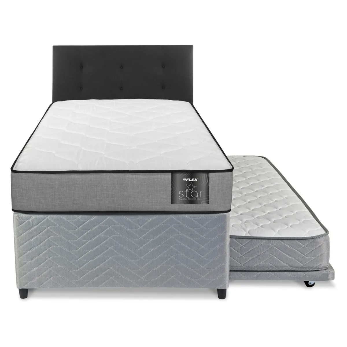 FLEX - Cama Nido Star 1 Plaza 90x190 Flex + Res Royal