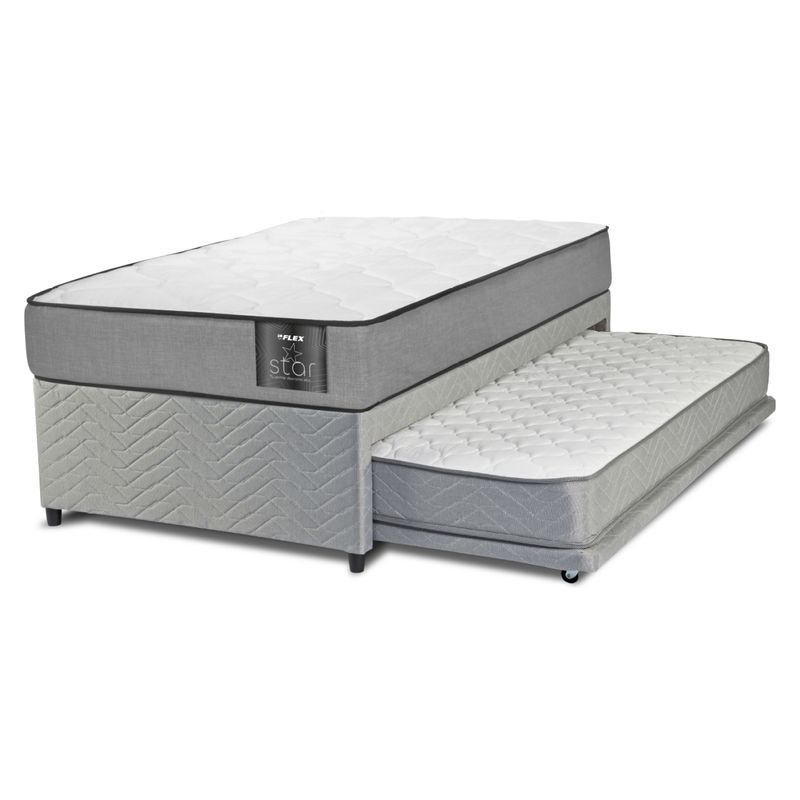 FLEX - Cama Nido Star Gris 1 Plaza X 2.00Mt Flex