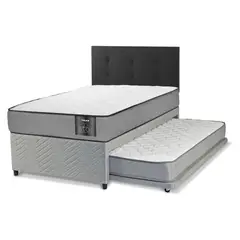 FLEX - Cama Nido Diván 1.5 Plaza Star 105X200 Cm + Respaldo Royal