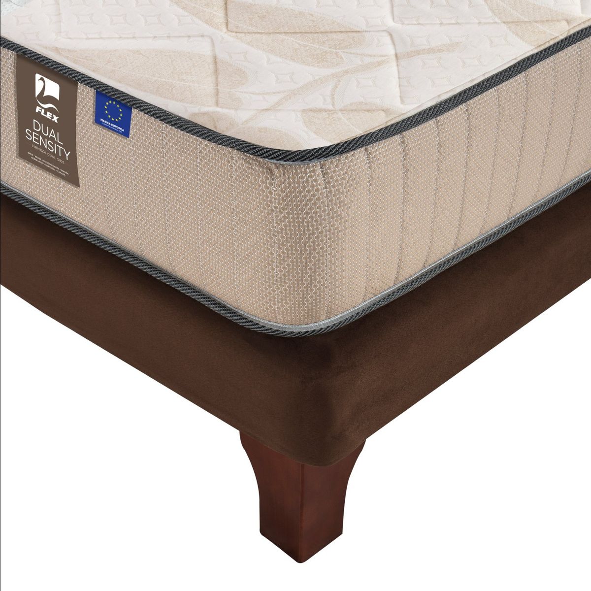 FLEX - Cama Europea King Dual Sensity Flex Mueble + Respaldo