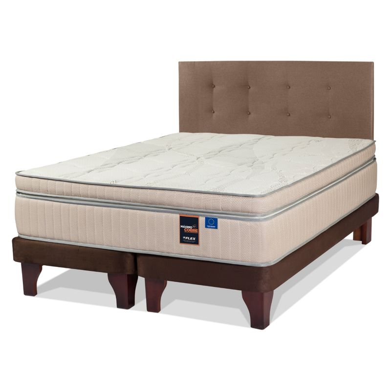 FLEX - Cama Americana 2 Plazas Star Flex Mueble + Respaldo