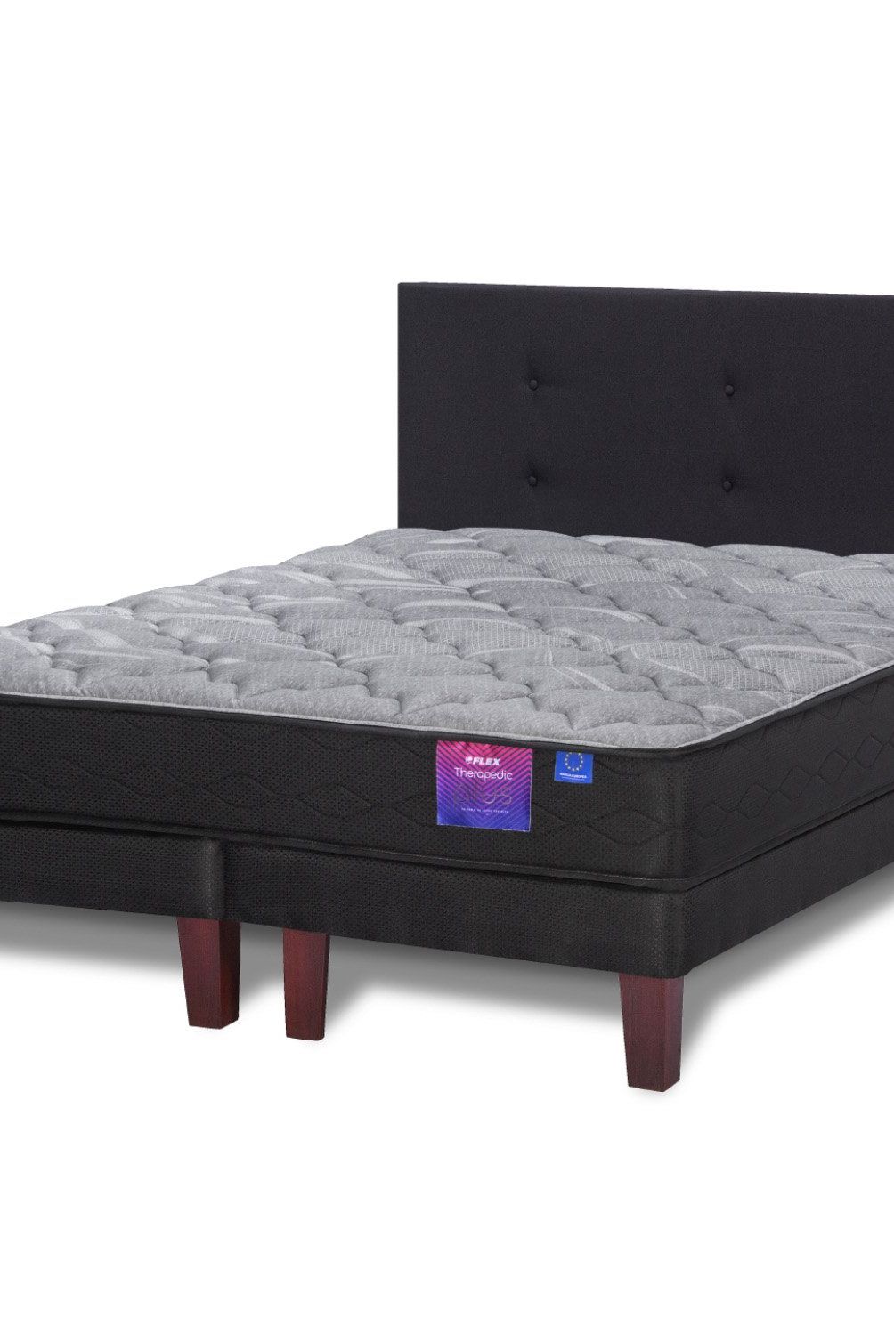 FLEX - Cama Europea King Therapedic Flex + Respaldo