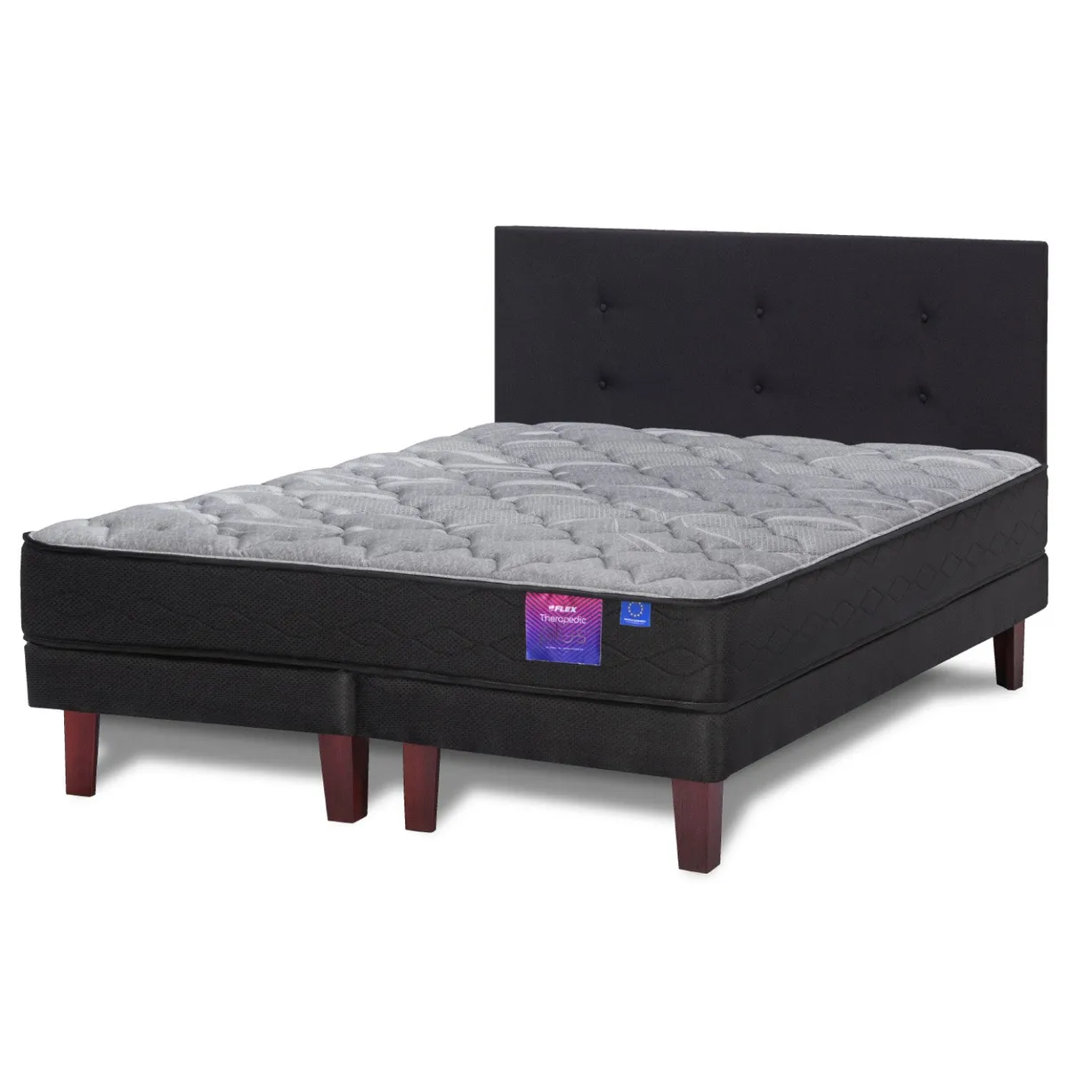 FLEX - Cama Europea Therapedic Plus King + Respaldo Royal Flex