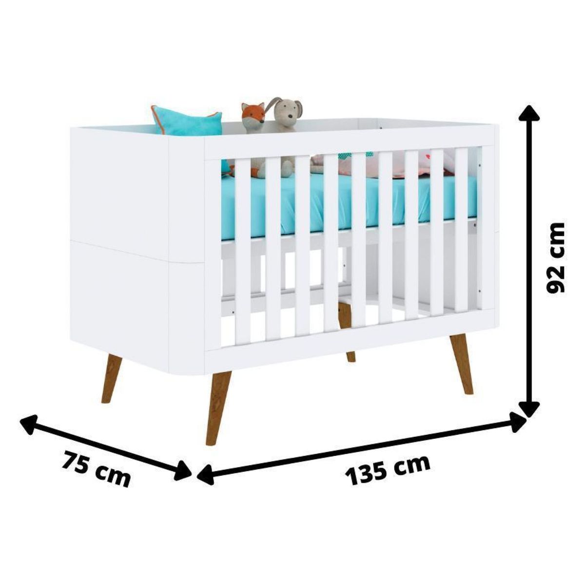 KIDSCOOL - Cuna De Madera Funcional 135 Cmx75 Cm Kidscool