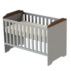 KIDSCOOL - Cuna Mel 3 En 1 Gris Maderado