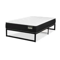 BELSOGNO - Cama Iron Smart Plus Black 1.5 Plazas