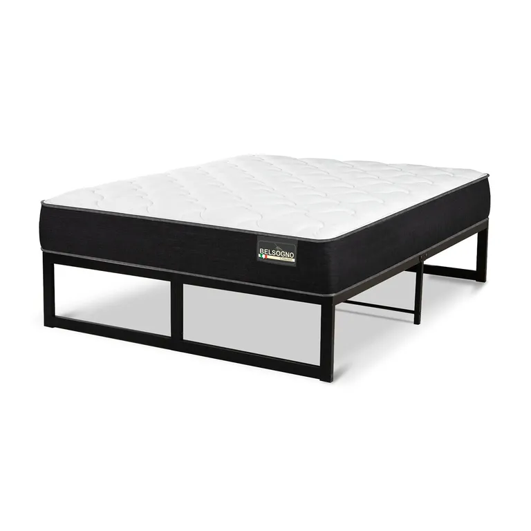 BELSOGNO Cama Iron Smart Plus 2 Plazas X 1.90Mt Base Normal