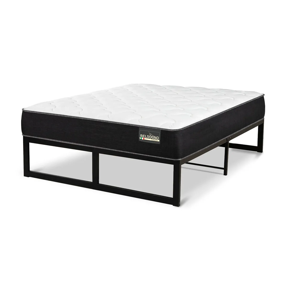 BELSOGNO - Cama Iron  Smart Plus 2 Plazas X 1.90Mt Base Normal Belsogno