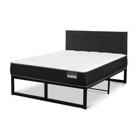Cama Iron Smart Plus Black 2 Plazas Respaldo Black