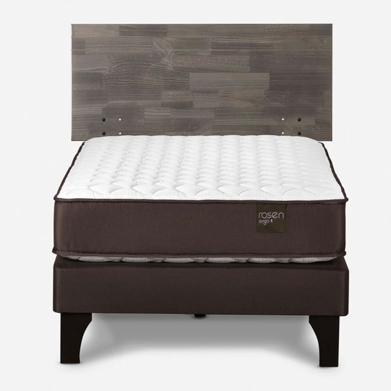 Cama Europea New Ergo T 1 Plaza x 2.00 mt + Respaldo Tabor Grafito