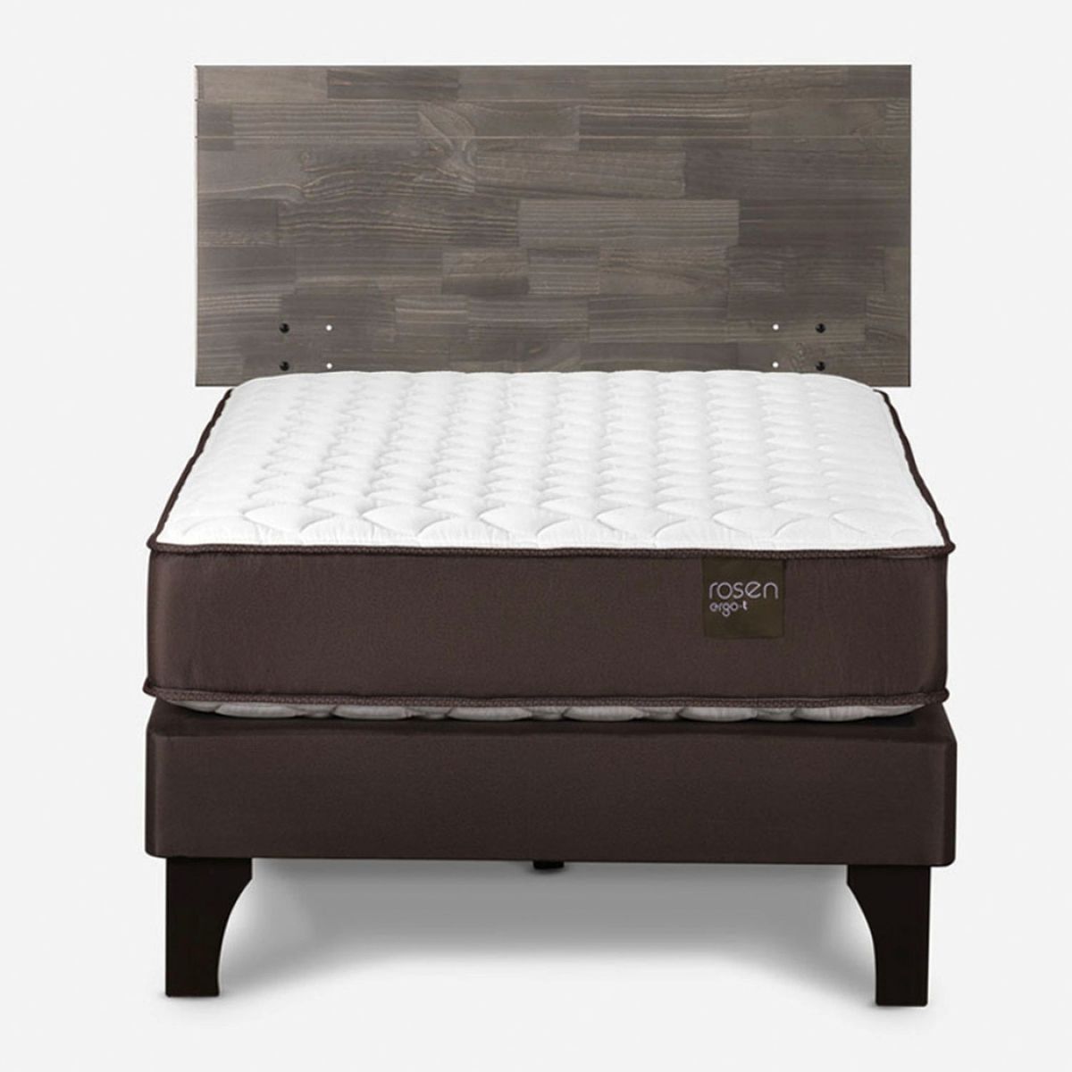 ROSEN - Cama Europea New Ergo T 1 Plaza x 2.00 mt  + Respaldo Rosen