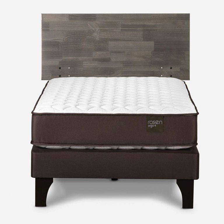 Cama Europea New Ergo T 1.5 Plazas x 2.00 mt + Respaldo