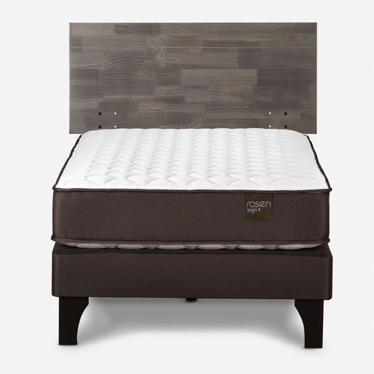 ROSEN - Cama Europea Ergo T 1.5 Plazas + Respaldo Rosen