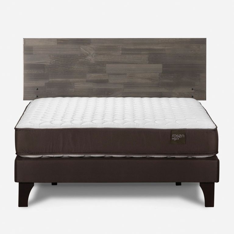 ROSEN Cama Europea New Ergo T 2 Plazas x 2.00 mt Base Normal + Respaldo
