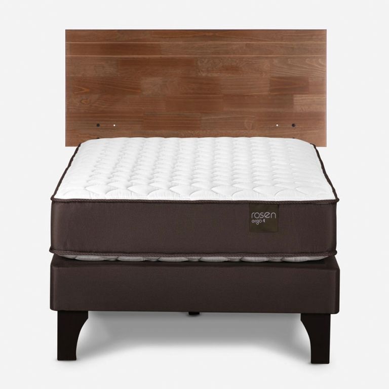 Cama Europea New Ergo T 1 Plaza x 2.00 mt + Respaldo