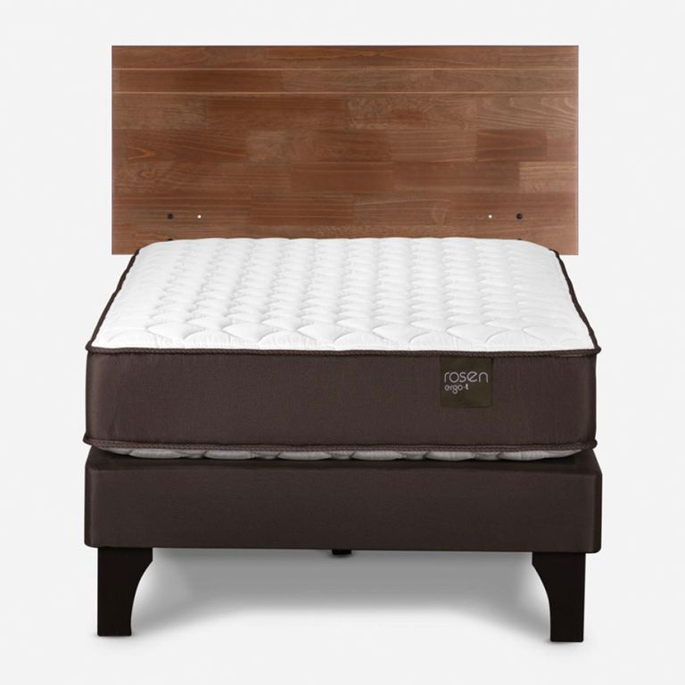 Cama Europea New Ergo T 1.5 Plazas x 2.00 mt + Respaldo