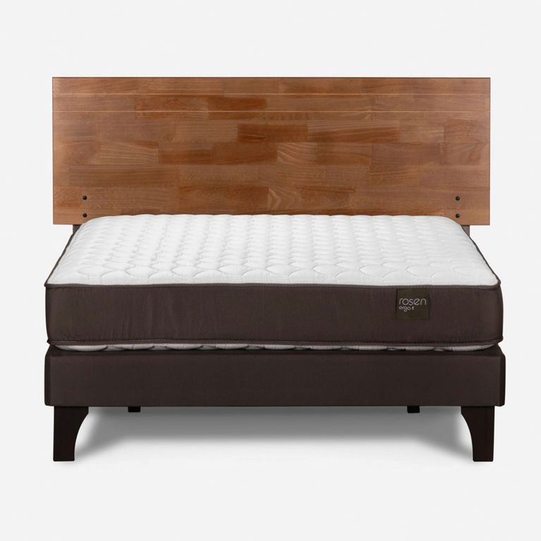 Cama Europea New Ergo T 2 Plazas x 2.00 mt Base Normal + Respaldo