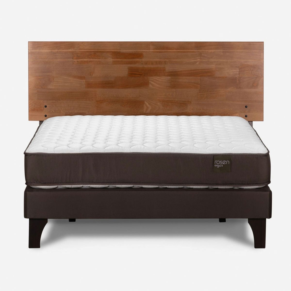 ROSEN - Cama Europea New Ergo T 2 Plazas x 2.00 mt Base Normal + Respaldo Rosen