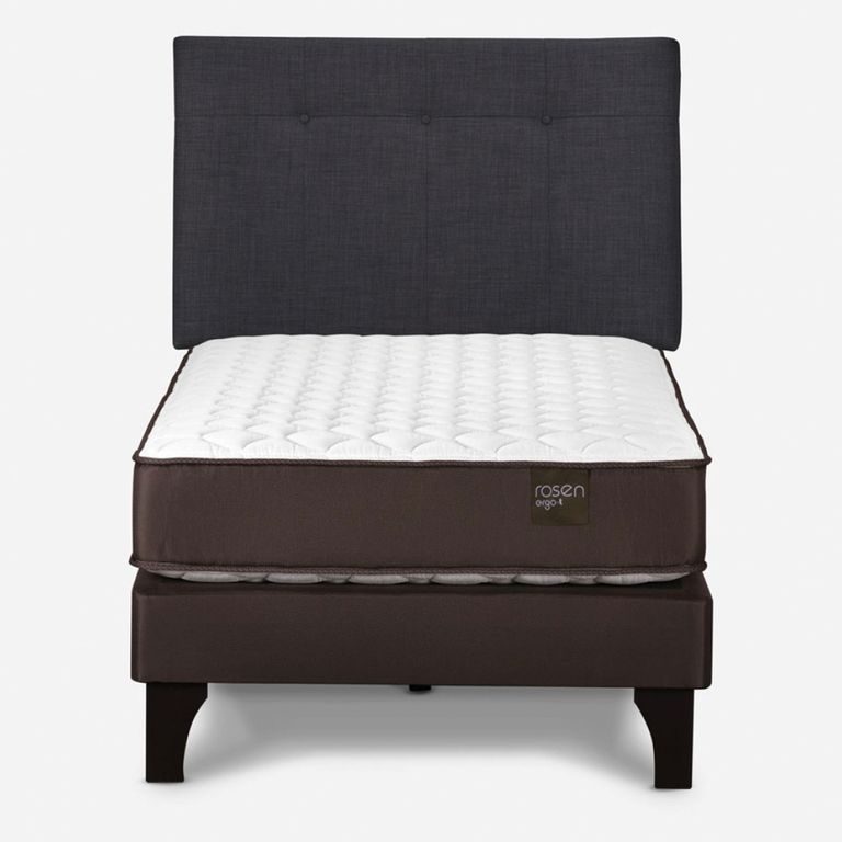 Cama Europea New Ergo T 1 Plaza x 2.00 mt + Respaldo