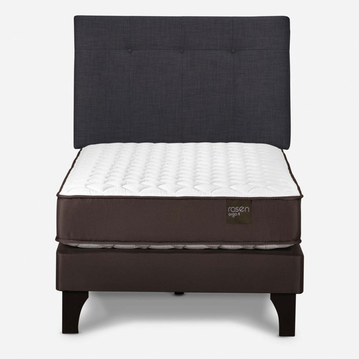 ROSEN - Cama Europea 1 Plaza Ergo + Respaldo Rosen